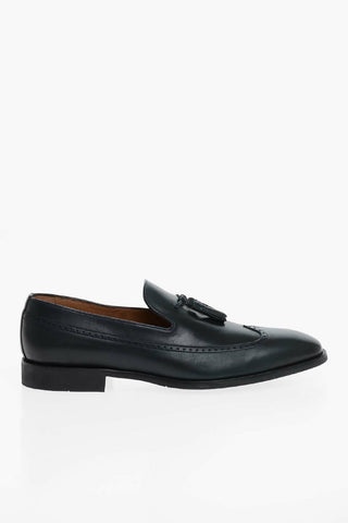 Mocassini in Pelle con Nappine con Dettaglio Brogue