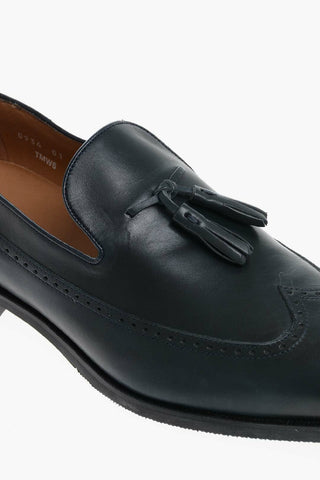 Mocassini in Pelle con Nappine con Dettaglio Brogue