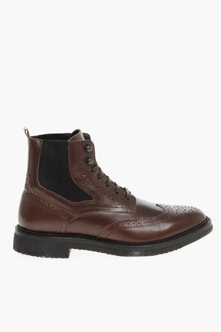 Stivaletti Brogue Allacciati LUX con Inserti Elastici
