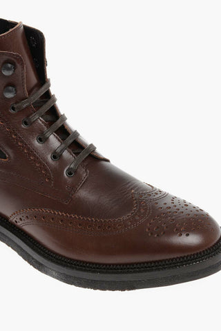 Stivaletti Brogue Allacciati LUX con Inserti Elastici