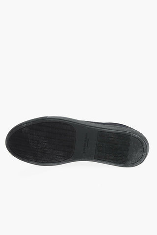 Rubber Sole Suede Slip On Sneakers