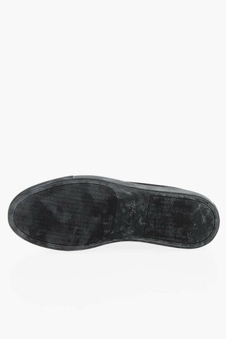 Rubber Sole Suede Slip On Sneakers