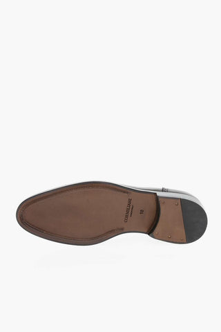 Derby Brogue Leather Shoes with Leather Sole