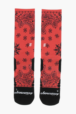 Lange Zweifarbige Socken im Bandana-Muster