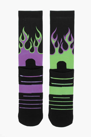 Long FLAME Socks with Contrast Print