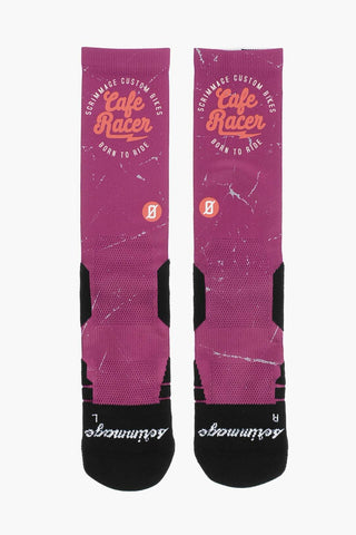 Lange Socken CAFE RACER zweifarbig bedruckt