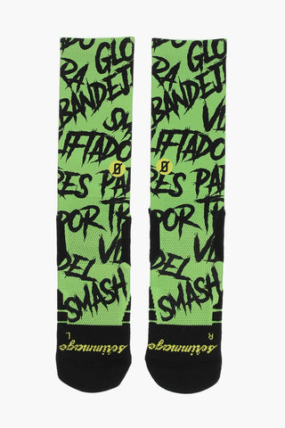 Lange Socken ANGRY BALL Zweifarbig Allover Bedruckt