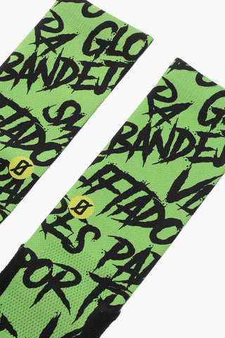 Lange Socken ANGRY BALL Zweifarbig Allover Bedruckt
