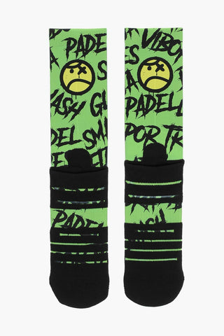 Lange Socken ANGRY BALL Zweifarbig Allover Bedruckt