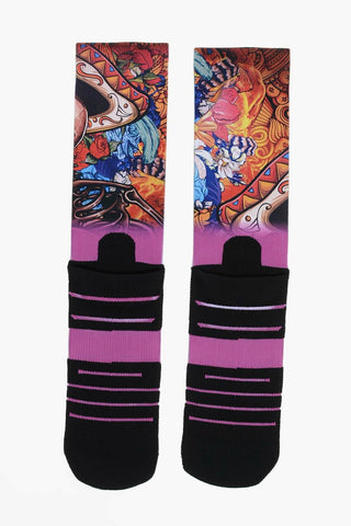 Printed DIA DE LOS MUERTOS Long Socks