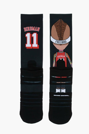 긴 양말 BIRDMAN 프린트