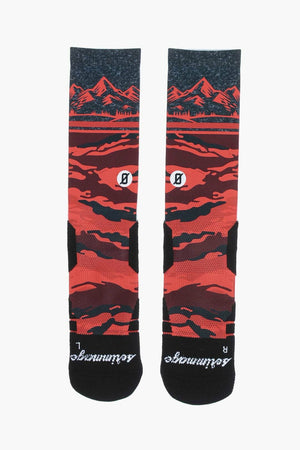 Long PEAKS RED Printed Socks