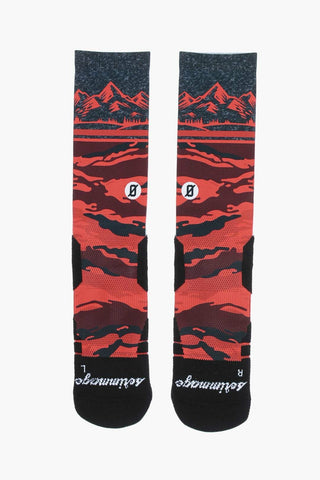 Long PEAKS RED Printed Socks