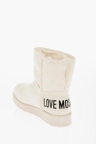 LOVE Velvet Ankle Boots with Faux Fur Inner