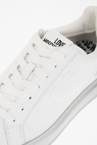 LOVE Leather Low Top Sneakers with Contrasting Details
