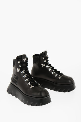 LOVE Stivaletti da Trekking CLIMB60 In Pelle con Platform 6cm