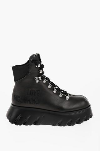 LOVE Stivaletti da Trekking CLIMB60 In Pelle con Platform 6cm