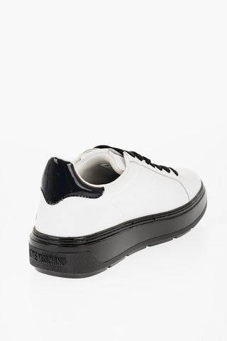 LOVE Leather Low Top Sneakers with Contrasting Details