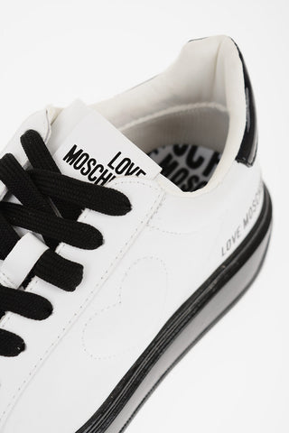 LOVE Leather Low Top Sneakers with Contrasting Details