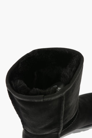LOVE Solid Color Boots with Faux Fur Lining