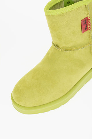 LOVE Solid Color Ankle Boots with Faux Fur Lining