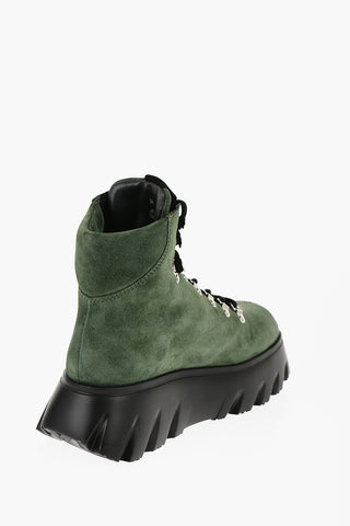 LOVE Suede Hiking Boots with Platform 5.5cm