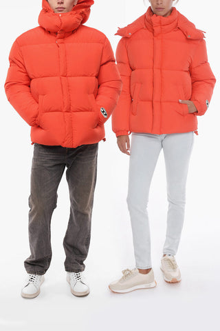 Solid Color UNISEX W-ROLF-NW Down Jacket with Removable Hood