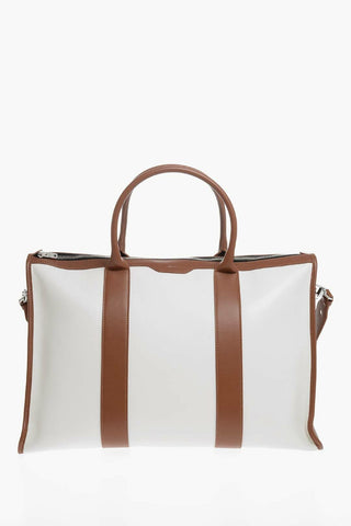 Leather Travel Bag WEEKENDER with Contrasting Handles