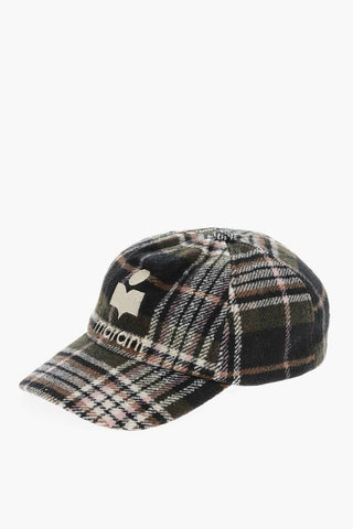 Plaid Motif TYRONH Cap with Embroidered Logo