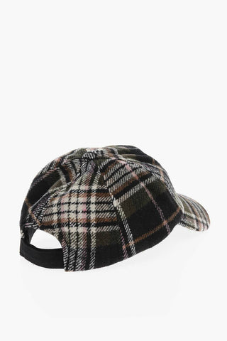 Plaid Motif TYRONH Cap with Embroidered Logo