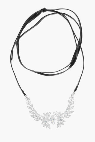 Collana Choker MONARCH in Pelle con Gioielli