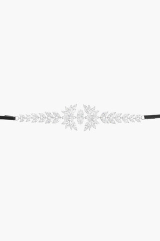 Collana Choker MONARCH in Pelle con Gioielli