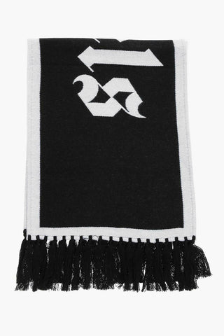 Wool and Cotton MACRO LOGO Scarf