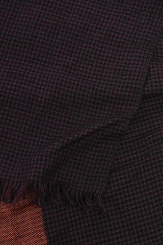 Houndstooth Motif Lambswool Scarf