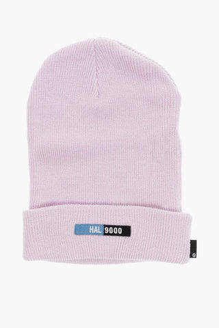 Solid Color Wool Blend Beanie with Contrasting Detail