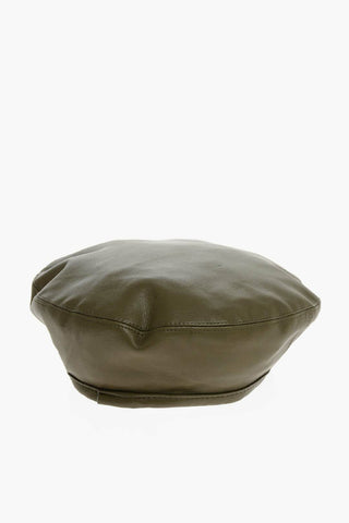 Solid Color Faux Leather FREIDA Beret