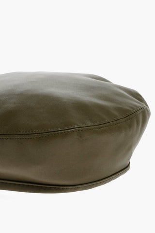 Solid Color Faux Leather FREIDA Beret