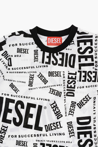 RED TAG Two-Tone All-Over Logo TLOPE Crew-Neck T-shirt