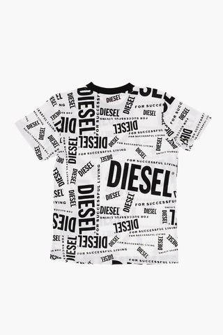 RED TAG Two-Tone All-Over Logo TLOPE Crew-Neck T-shirt