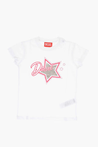 RED TAG T-Shirt Girocollo TSTAR in Tinta Unita con Stampa sul Fronte