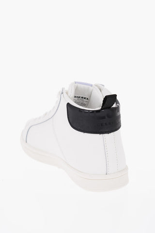 Leather Sneakers with Contrasting Detail
