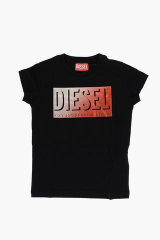 RED TAG Cotton TESL Crew-Neck T-shirt with Gradient Logo