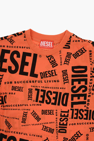 RED TAG Two-Tone All-Over Logo TLOPE Crew-Neck T-shirt
