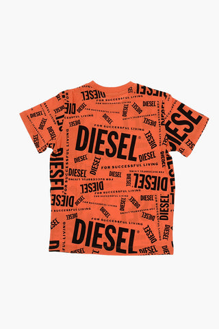 RED TAG Two-Tone All-Over Logo TLOPE Crew-Neck T-shirt