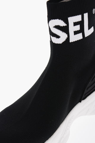 Fabric S-SERENDIPITY High-Top Sock Sneakers with Contrast Sole