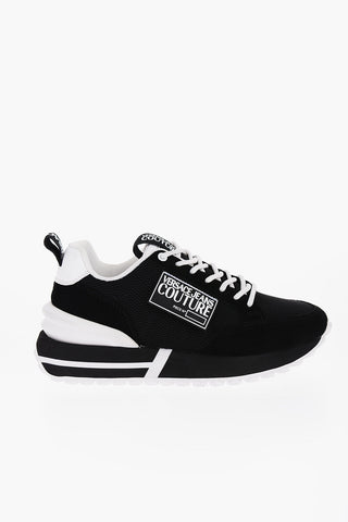 JEANS COUTURE Sneakers Basse in Suede e in Mesh con Suola Bicolore