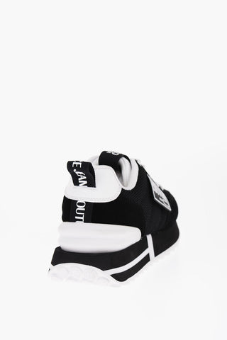 JEANS COUTURE Sneakers Basse in Suede e in Mesh con Suola Bicolore