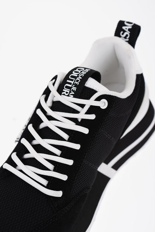 JEANS COUTURE Sneakers Basse in Suede e in Mesh con Suola Bicolore