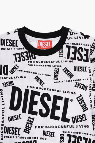 RED TAG Contrast All-Over Logo SLOPE Crew-Neck Sweatshirt