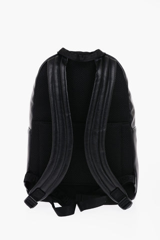 JEANS COUTURE Textured Faux Leather Backpack with Embossed Logo